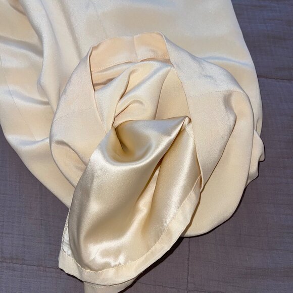 Omo Norma Kamali Vintage Womens Trousers Size 8 Cream Cropped Pleated High Rise - Picture 10 of 16